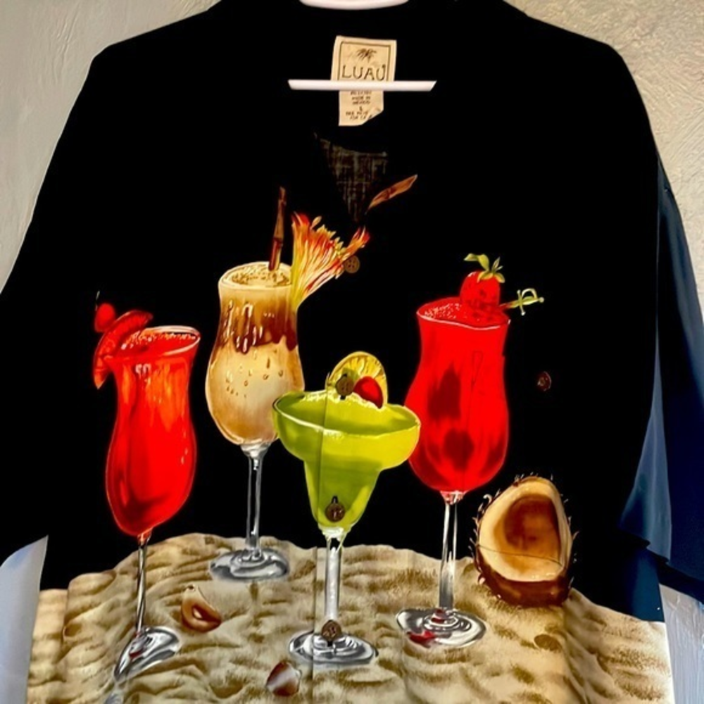 Luau Brand Shirt Drinks Cocktails‎ The Sand Bar